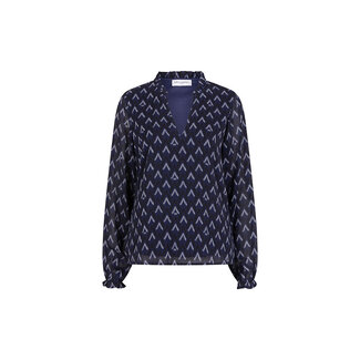 LOFTY MANNER BLOUSE ELIZA NAVY PRINT