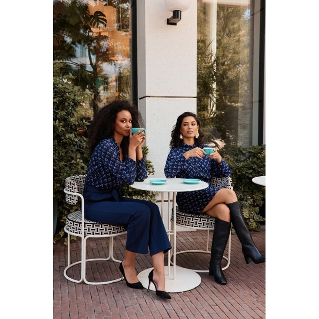 LOFTY MANNER BLOUSE ELIZA NAVY PRINT