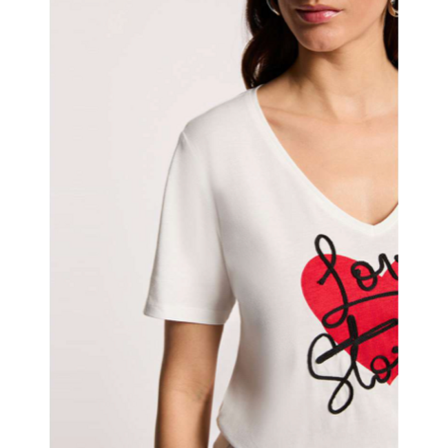 SHIRT DSTORY HEART WHITE