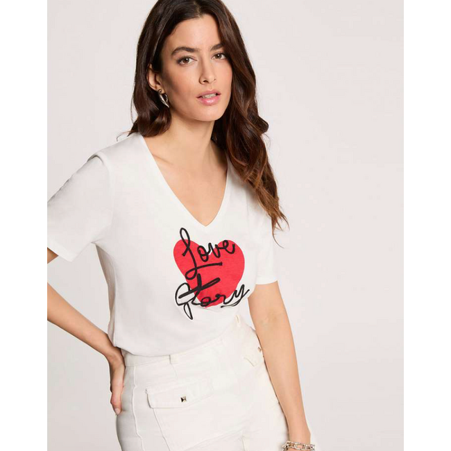 SHIRT DSTORY HEART WHITE
