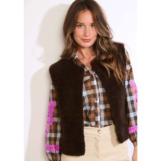 BODYWARMER JADA DARK BROWN