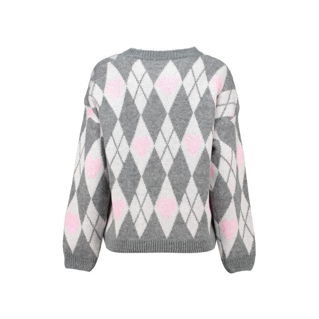 TRUI ULLA GREY/PINK  CHECK