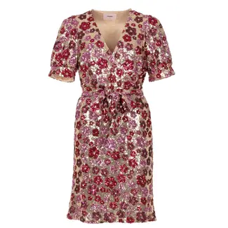 FREEBIRD JURK DIEKE SS FLOWER SEQUINS