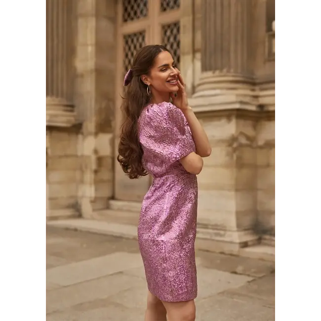 FREEBIRD JURK DAANTJE METALLIC PINK