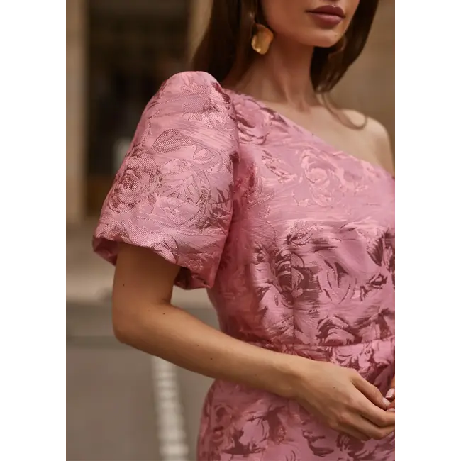 FREEBIRD JURK DANIA ONE SHOULDER  PINK