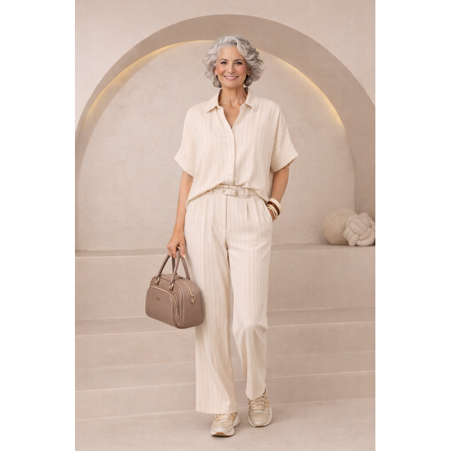 BLOUSE GRAZIELLA STRIPE BEIGE 26