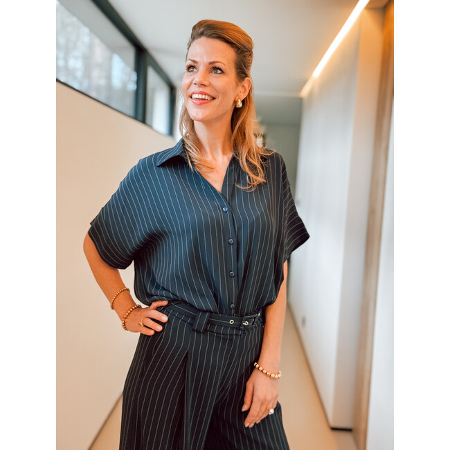 BLOUSE GRAZIELLA STRIPE NAVY 26