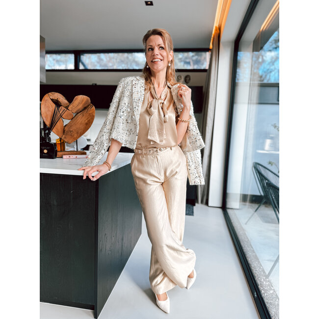 FREEBIRD BLAZER BEAU SEQUIN CHAMPAGNE