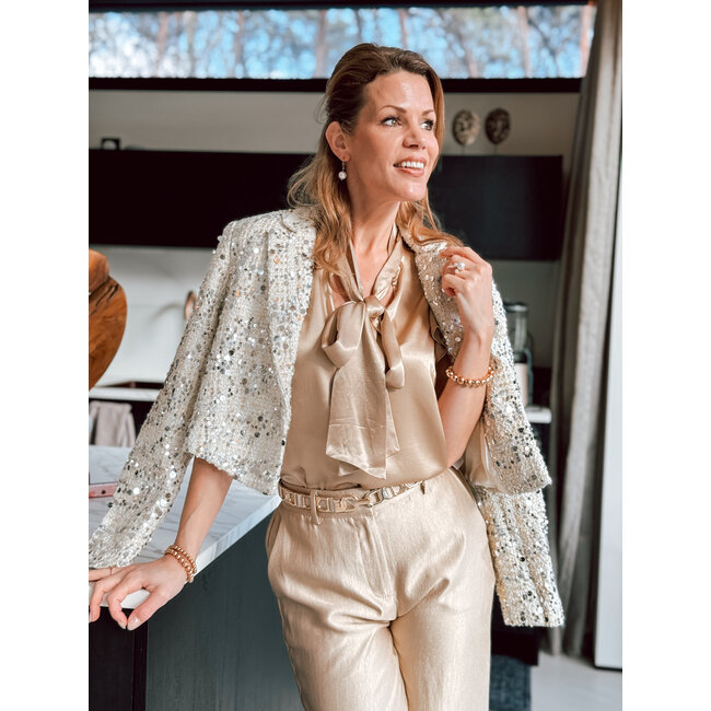 FREEBIRD TOP BODILLE RUFFLE GOLD