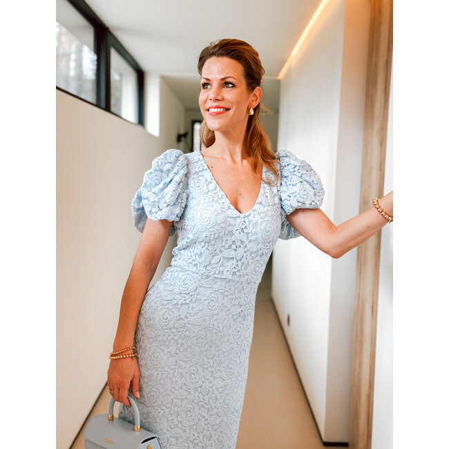 FREEBIRD JURK DANEE LACE LIGHT BLUE