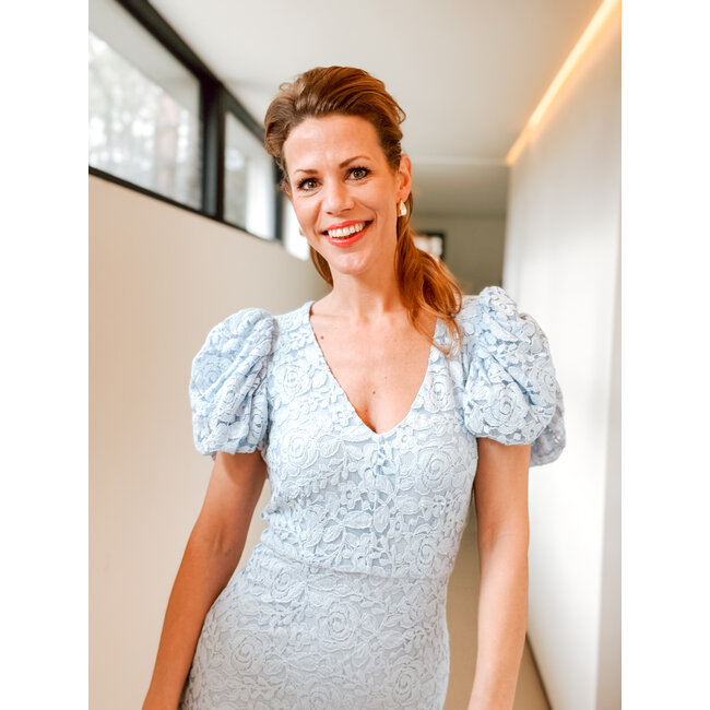 FREEBIRD JURK DANEE LACE LIGHT BLUE