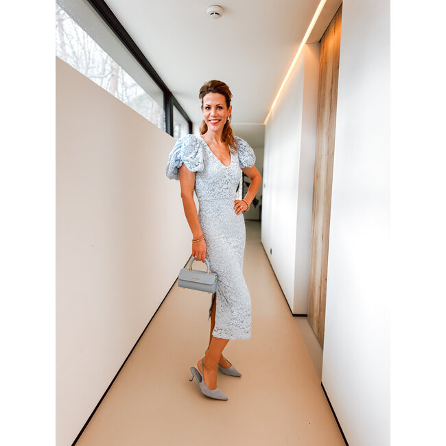 FREEBIRD JURK DANEE LACE LIGHT BLUE