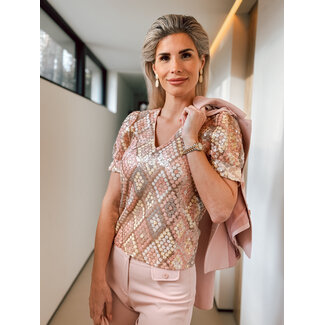 FREEBIRD TOP TORONTO PASTEL SEQUINS