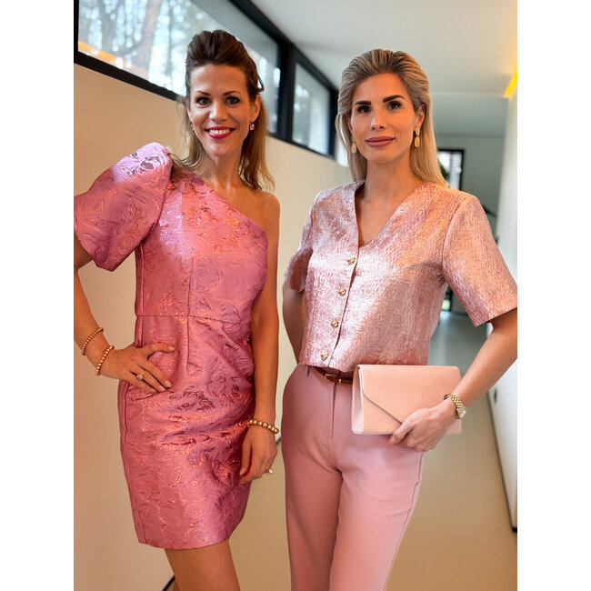 FREEBIRD JURK DANIA ONE SHOULDER  PINK