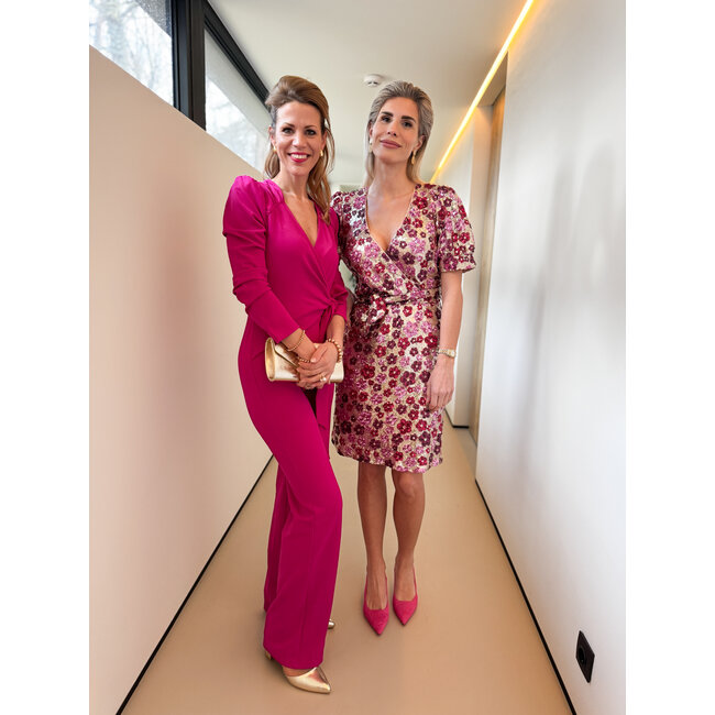 FREEBIRD JURK DIEKE SS FLOWER SEQUINS