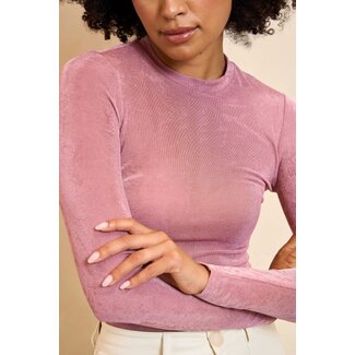 LOFTY MANNER TOP ARLINA LUREX MAUVE