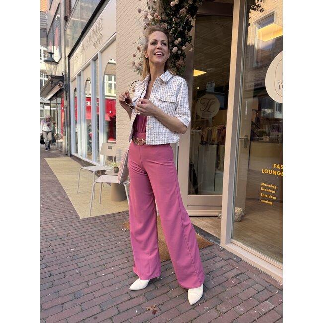 LOFTY MANNER BLAZER SHORT INES OFFWHITE/MAUVE