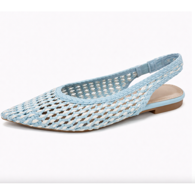 SLINGBACK BRAID 9768 BLUE/WHITE