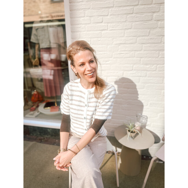 VEST FIONA OFF-WHITE/ TAUPE