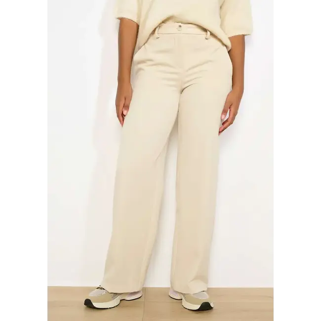BROEK TWILLWID VANILLE