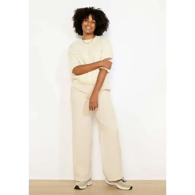 BROEK TWILLWID VANILLE