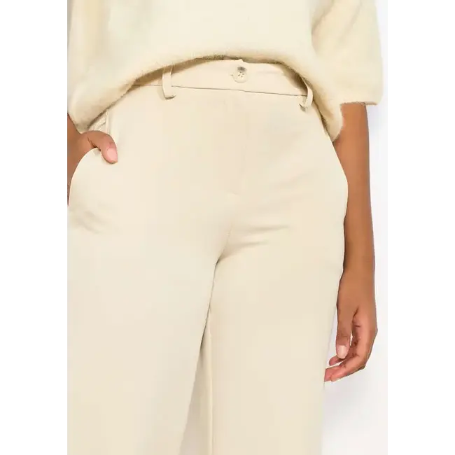 BROEK TWILLWID VANILLE