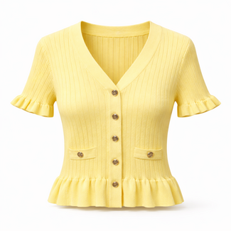 TOP RUFFLE YELLOW CH9501