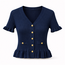 TOP RUFFLE DARK BLUE CH9501