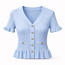 TOP RUFFLE LIGHT BLUE CH9501