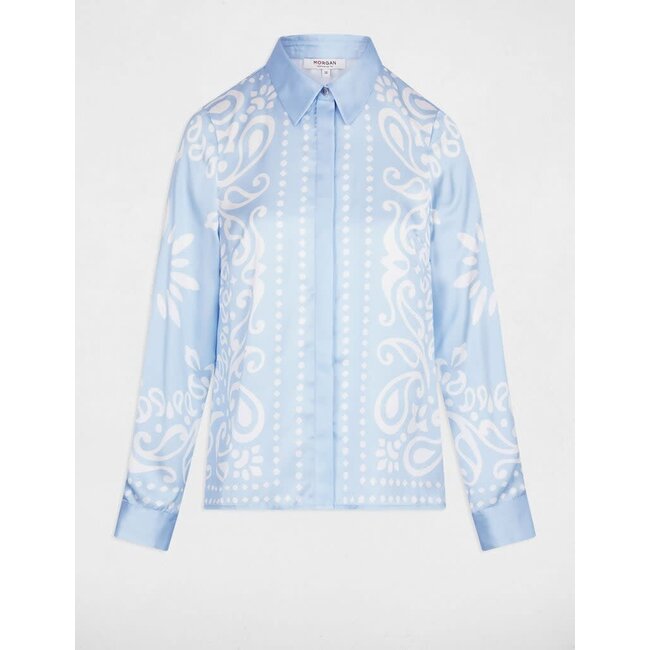 BLOUSE CMAUD LICHTBLAUW