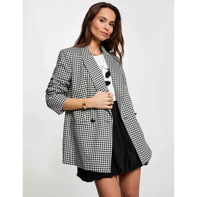 BLAZER VICHY.F ZWART