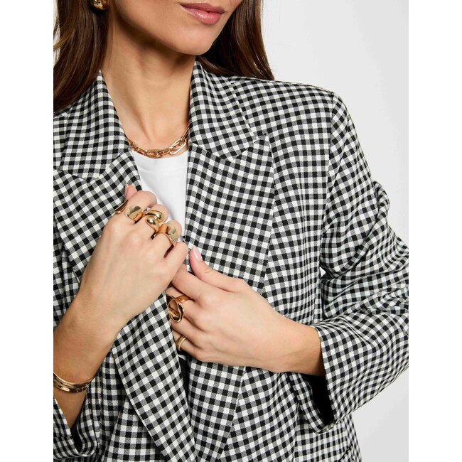 BLAZER VICHY.F ZWART