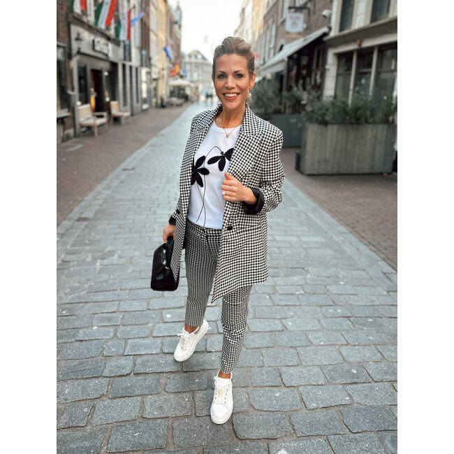 BLAZER VICHY.F ZWART