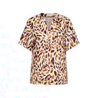 SMASHED LEMON TOP 26219 VISCOSE PRINT CAMEL
