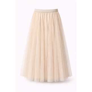 ROK TULE MIDI SL212 CREAM BEIGE