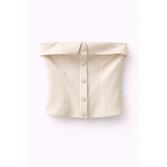 VICOLO GILET/BUSTIER CREME TAB0028