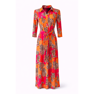 ANGELLE MILAN JURK MIDI 24121157 PANTER ROZE/ORANJE