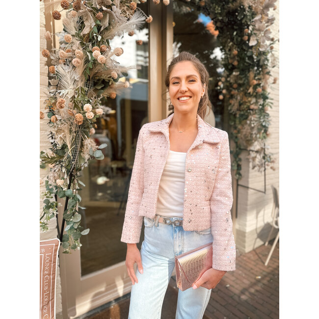 VICOLO BLAZER ROZE GLITTER TABO 0237