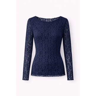 TOP LACE LONGSLEEVE NAVY