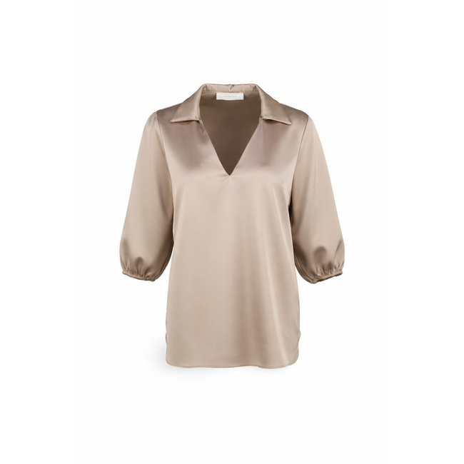BLOUSE ALMA  SATIN TAUPE 26