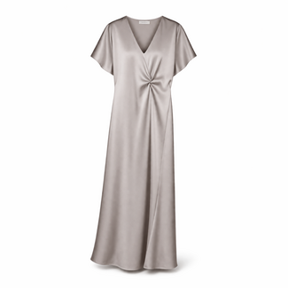 JURK SATIN MAEVA LIGHT TAUPE