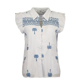 TOP LIZ AZTEC OFFWHITE NAVY
