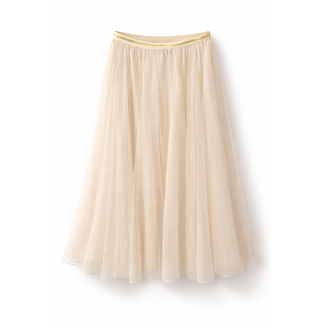 ROK TULE MIDI SL212 CREAM BEIGE GOLD