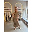 JURK TAUPE SATIN MIDI