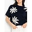 GEBREIDE TOP FLOTUFTMC NAVY