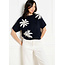 GEBREIDE TOP FLOTUFTMC NAVY