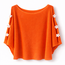 TOP KNITTED FLOWER ORANGY