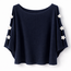 TOP KNITTED FLOWER NAVY
