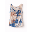 TOP SUMMERTRAVEL WATERVAL PRINT BLUE