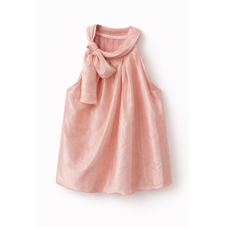 TOP HALTER  BLUSH SATIN ONE SIZE